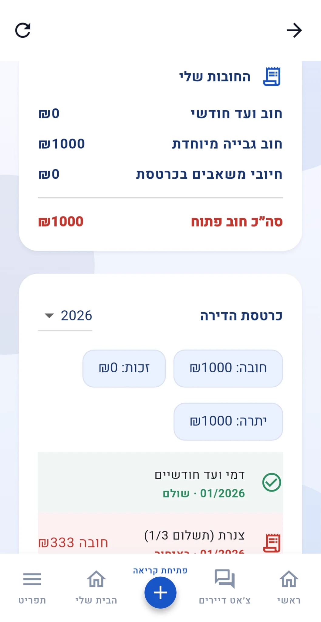 קריאות שירות באפליקציית אב הבית